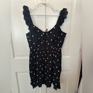 Flower print short dress